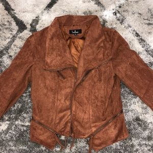Lulu’s faux suede moto jacket
